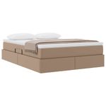 Casa si Gradina - Mobilier - Paturi si accesorii - Paturi - Pat cu saltea si spatiu de depozitare Cappuccino 140 x 190 cm - Infinity.ro