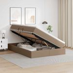 Casa si Gradina - Mobilier - Paturi si accesorii - Paturi - Pat cu saltea si spatiu de depozitare Cappuccino 140 x 190 cm - Infinity.ro
