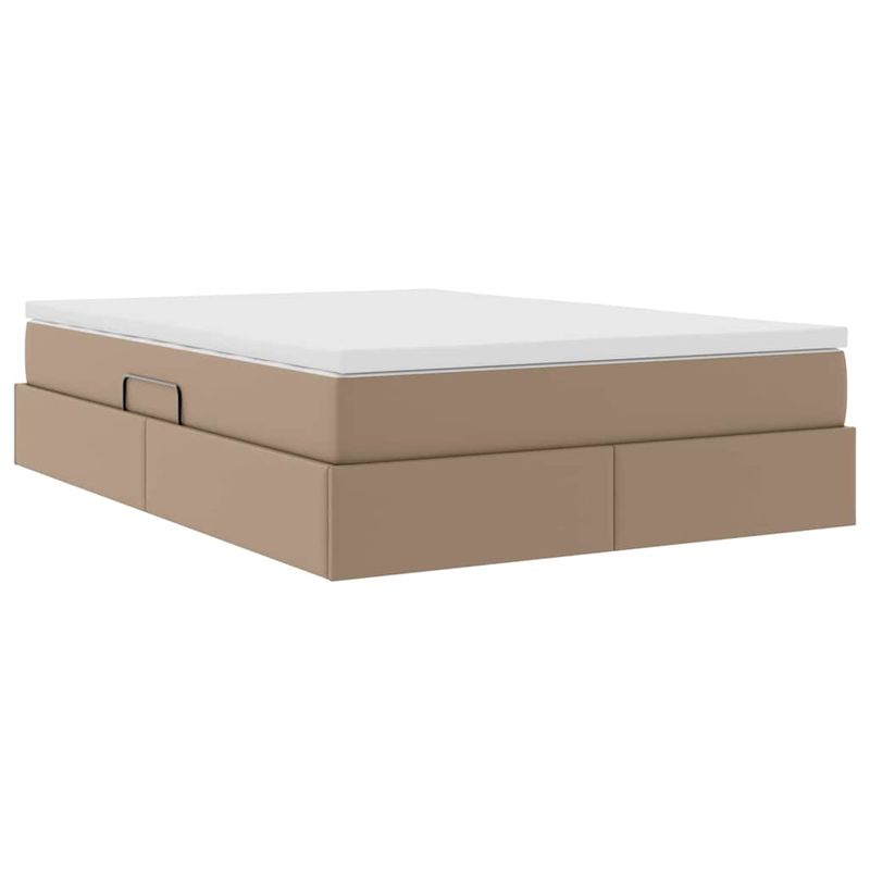 Casa si Gradina - Mobilier - Paturi si accesorii - Paturi - Pat cu saltea si spatiu de depozitare Cappuccino 140 x 190 cm - Infinity.ro