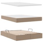 Casa si Gradina - Mobilier - Paturi si accesorii - Paturi - Pat cu saltea si spatiu de depozitare Cappuccino 140 x 190 cm - Infinity.ro