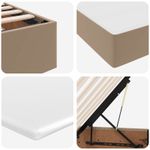 Casa si Gradina - Mobilier - Paturi si accesorii - Paturi - Pat cu saltea si spatiu de depozitare Cappuccino 140 x 190 cm - Infinity.ro