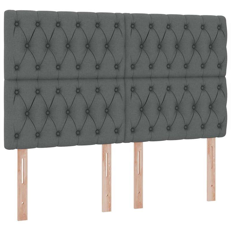 Casa si Gradina - Mobilier - Paturi si accesorii - Paturi - Pat cu saltea si spatiu de depozitare Gri inchis 140 x 200 cm - Infinity.ro