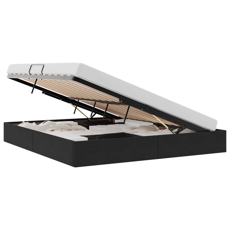 Casa si Gradina - Mobilier - Paturi si accesorii - Paturi - Pat cu storage cu saltea Negru 180 x 200 cm Catifea - Infinity.ro