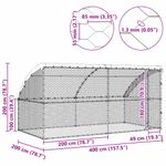 Petshop - Accesorii petshop - Culcusuri si custi - Custi interior si exterior - Cusca pentru caini 2 pcs Argintiu 4 x 2 x 2 m Otel - Infinity.ro