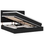 Casa si Gradina - Mobilier - Paturi si accesorii - Paturi - Pat cu saltea si spatiu de depozitare Negru 160 x 200 cm - Infinity.ro