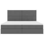 Casa si Gradina - Mobilier - Paturi si accesorii - Paturi - Pat cu saltea si spatiu de depozitare Gri inchis 200 x 200 cm - Infinity.ro