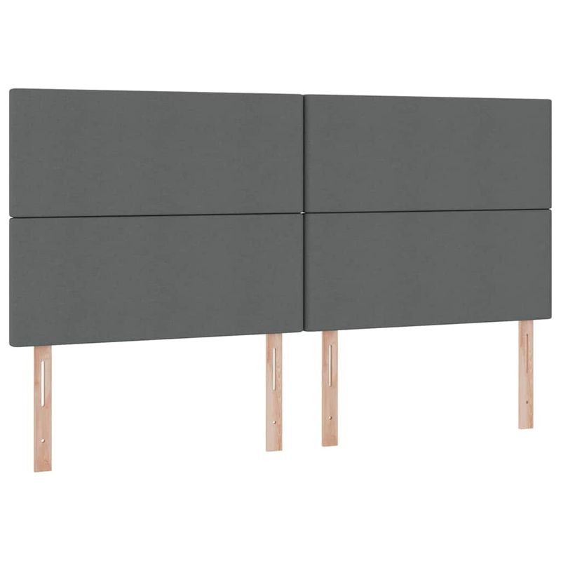 Casa si Gradina - Mobilier - Paturi si accesorii - Paturi - Pat cu saltea si spatiu de depozitare Gri inchis 200 x 200 cm - Infinity.ro