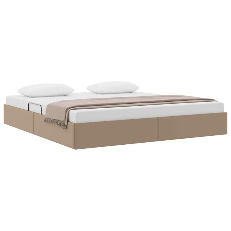 Casa si Gradina - Mobilier - Paturi si accesorii - Paturi - Pat cu storage Cappuccino 180 x 200 cm Piele artificiala - Infinity.ro