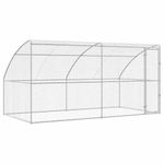 Petshop - Accesorii petshop - Culcusuri si custi - Custi interior si exterior - Cusca pentru caini 2 pcs Argintiu 4 x 2 x 2 m Otel - Infinity.ro