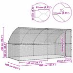 Petshop - Accesorii petshop - Culcusuri si custi - Custi interior si exterior - Cusca pentru caini 2 pcs Argintiu 4 x 2 x 2 m Otel - Infinity.ro