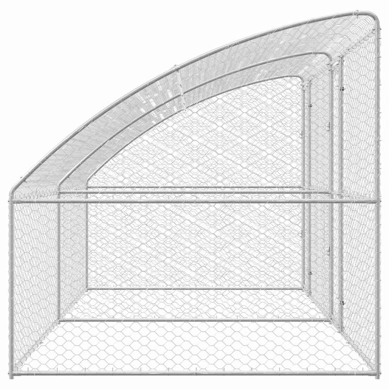 Petshop - Accesorii petshop - Culcusuri si custi - Custi interior si exterior - Cusca pentru caini 2 pcs Argintiu 4 x 2 x 2 m Otel - Infinity.ro