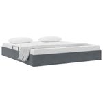 Casa si Gradina - Mobilier - Paturi si accesorii - Paturi - Pat cu storage cu saltea Gri inchis 180 x 200 cm Catifea - Infinity.ro