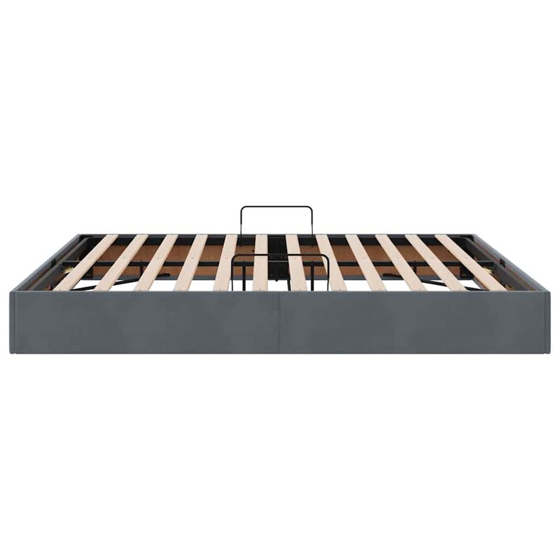 Casa si Gradina - Mobilier - Paturi si accesorii - Paturi - Pat cu storage cu saltea Gri inchis 180 x 200 cm Catifea - Infinity.ro