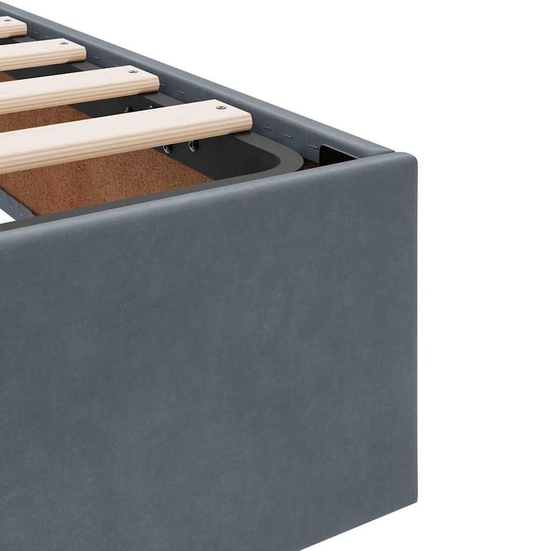 Casa si Gradina - Mobilier - Paturi si accesorii - Paturi - Pat cu storage cu saltea Gri inchis 180 x 200 cm Catifea - Infinity.ro