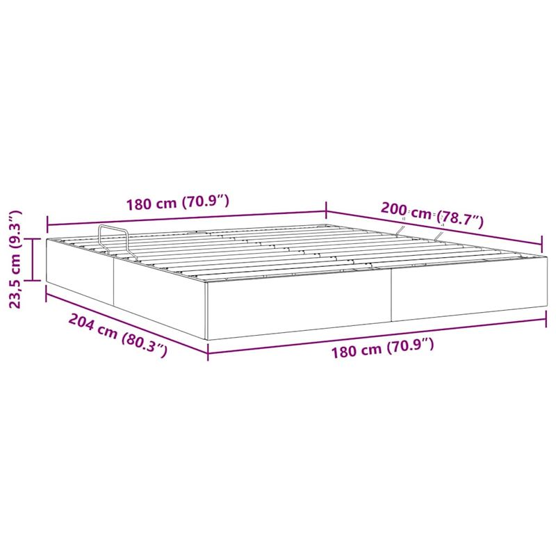 Casa si Gradina - Mobilier - Paturi si accesorii - Paturi - Pat cu storage cu saltea Gri inchis 180 x 200 cm Catifea - Infinity.ro