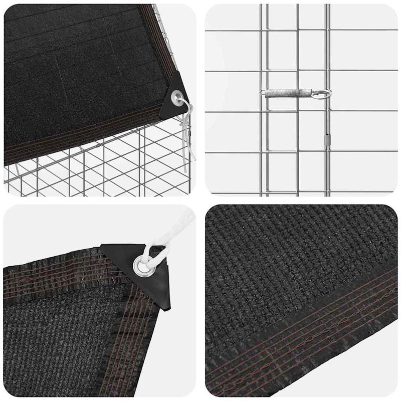 Petshop - Accesorii petshop - Culcusuri si custi - Custi interior si exterior - Cusca pentru pui 2 pcs Argintiu 600 x 100 x 210 cm - Infinity.ro