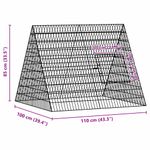 Petshop - Accesorii petshop - Culcusuri si custi - Custi interior si exterior - Cusca pentru pui Argintiu 110 x 100 x 85 cm Otel Galvanizat - Infinity.ro