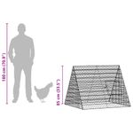 Petshop - Accesorii petshop - Culcusuri si custi - Custi interior si exterior - Cusca pentru pui Argintiu 110 x 100 x 85 cm Otel Galvanizat - Infinity.ro