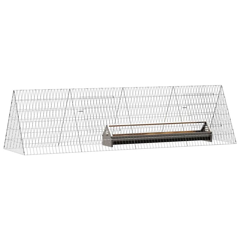 Petshop - Accesorii petshop - Culcusuri si custi - Custi interior si exterior - Cusca pentru pui Argintiu 215 x 55 x 55 cm Otel Galvanizat - Infinity.ro
