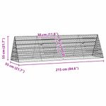 Petshop - Accesorii petshop - Culcusuri si custi - Custi interior si exterior - Cusca pentru pui Argintiu 215 x 55 x 55 cm Otel Galvanizat - Infinity.ro