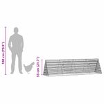 Petshop - Accesorii petshop - Culcusuri si custi - Custi interior si exterior - Cusca pentru pui Argintiu 215 x 55 x 55 cm Otel Galvanizat - Infinity.ro