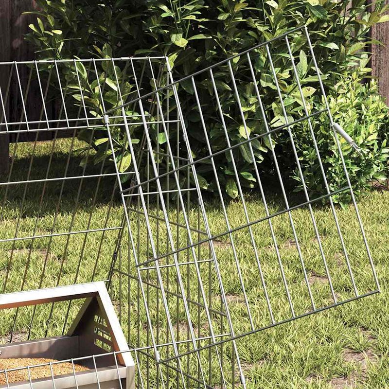 Petshop - Accesorii petshop - Culcusuri si custi - Custi interior si exterior - Cusca pentru pui Argintiu 430 x 55 x 55 cm Otel Galvanizat - Infinity.ro