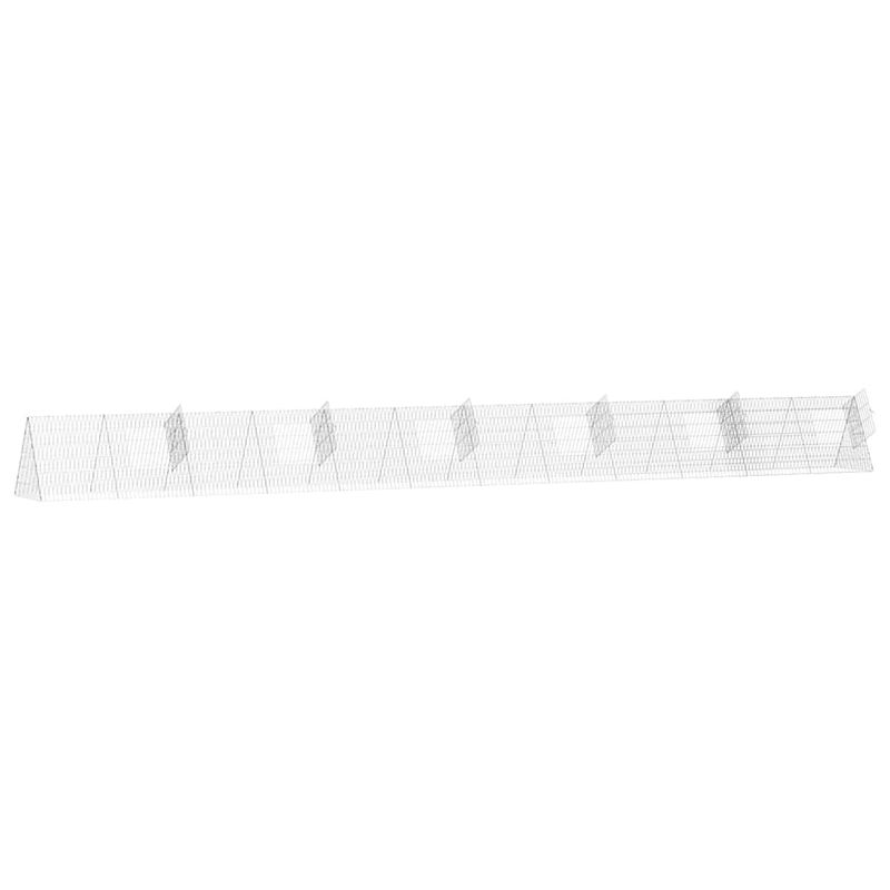 Petshop - Accesorii petshop - Culcusuri si custi - Custi interior si exterior - Cusca pentru pui Argintiu 650 x 55 x 55 cm Otel Galvanizat - Infinity.ro