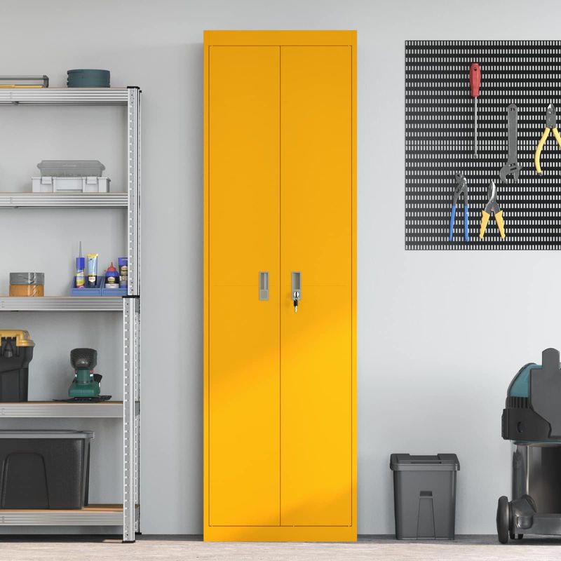 Casa si Gradina - Mobilier - Dulapuri si sifoniere - Dulapuri - Dulap de depozitare 2 pcs Galben mustar 60 x 40 x 200 cm - Infinity.ro