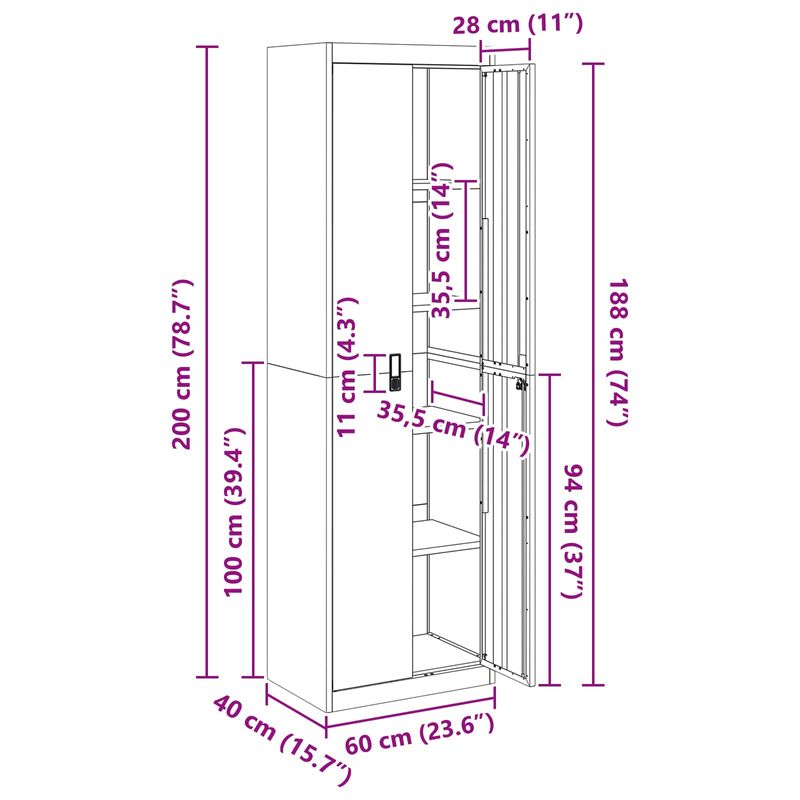 Casa si Gradina - Mobilier - Dulapuri si sifoniere - Dulapuri - Dulap de depozitare 2 pcs Galben mustar 60 x 40 x 200 cm - Infinity.ro