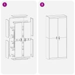 Casa si Gradina - Mobilier - Dulapuri si sifoniere - Dulapuri - Dulap de depozitare cu depozitare 2 pcs Negru 90 x 40 x 200 cm - Infinity.ro