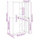 Casa si Gradina - Mobilier - Dulapuri si sifoniere - Dulapuri - Dulap de depozitare cu depozitare 2 pcs Negru 90 x 40 x 200 cm - Infinity.ro