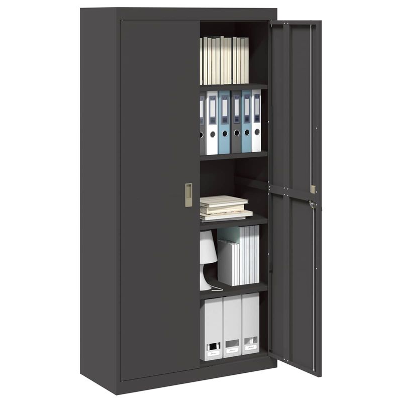 Casa si Gradina - Mobilier - Dulapuri si sifoniere - Dulapuri - Dulap de depozitare cu depozitare 2 pcs Negru 90 x 40 x 180 cm - Infinity.ro