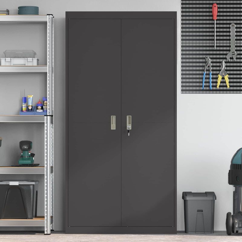 Casa si Gradina - Mobilier - Dulapuri si sifoniere - Dulapuri - Dulap de depozitare cu depozitare 2 pcs Negru 90 x 40 x 180 cm - Infinity.ro
