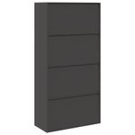 Casa si Gradina - Mobilier - Dulapuri si sifoniere - Dulapuri - Dulap de depozitare cu depozitare 2 pcs Negru 90 x 40 x 180 cm - Infinity.ro
