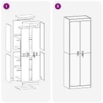 Casa si Gradina - Mobilier - Dulapuri si sifoniere - Dulapuri - Dulap de depozitare cu depozitare 2 pcs Negru 60 x 40 x 180 cm - Infinity.ro