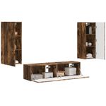 Casa si Gradina - Mobilier - Comode si corpuri - Comode - Set comoda TV Pe perete 2 pcs Stejar fumuriu Lemn compozit - Infinity.ro