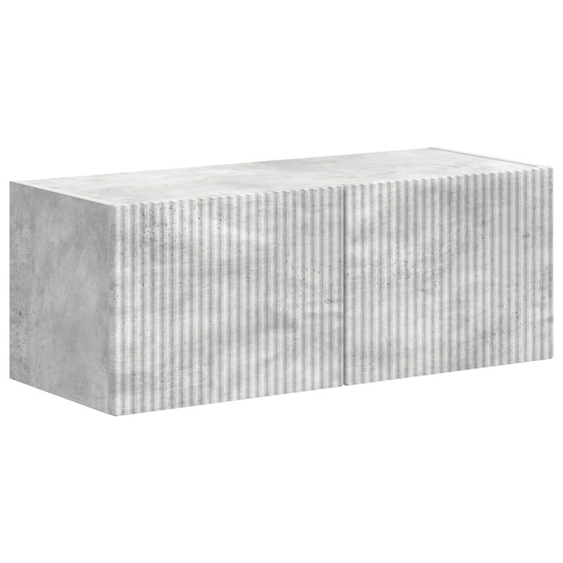 Casa si Gradina - Mobilier - Comode si corpuri - Comode - Set comoda TV Pe perete 3 pcs Gri din beton Lemn compozit - Infinity.ro
