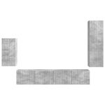 Casa si Gradina - Mobilier - Comode si corpuri - Comode - Set comoda TV Pe perete 3 pcs Gri din beton Lemn compozit - Infinity.ro