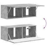 Casa si Gradina - Mobilier - Comode si corpuri - Comode - Set comoda TV Pe perete 3 pcs Gri din beton Lemn compozit - Infinity.ro