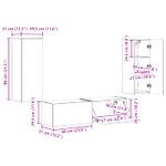 Casa si Gradina - Mobilier - Comode si corpuri - Comode - Set comoda TV Pe perete 2 pcs Stejar fumuriu Lemn compozit - Infinity.ro
