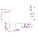 Casa si Gradina - Mobilier - Comode si corpuri - Comode - Set comoda TV Pe perete 3 pcs Gri din beton Lemn compozit - Infinity.ro