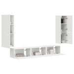 Casa si Gradina - Mobilier - Comode si corpuri - Comode - Set comoda TV Pe perete 4 pcs Alb Lemn compozit - Infinity.ro