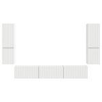 Casa si Gradina - Mobilier - Comode si corpuri - Comode - Set comoda TV Pe perete 4 pcs Alb Lemn compozit - Infinity.ro