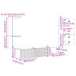 Casa si Gradina - Mobilier - Comode si corpuri - Comode - Set comoda TV Pe perete 4 pcs Alb Lemn compozit - Infinity.ro