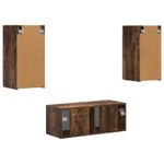 Casa si Gradina - Mobilier - Comode si corpuri - Comode - Set comoda TV Pe perete 6 pcs Stejar fumuriu Lemn compozit - Infinity.ro