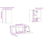 Casa si Gradina - Mobilier - Comode si corpuri - Comode - Set comoda TV Pe perete 6 pcs Gri din beton Lemn compozit - Infinity.ro