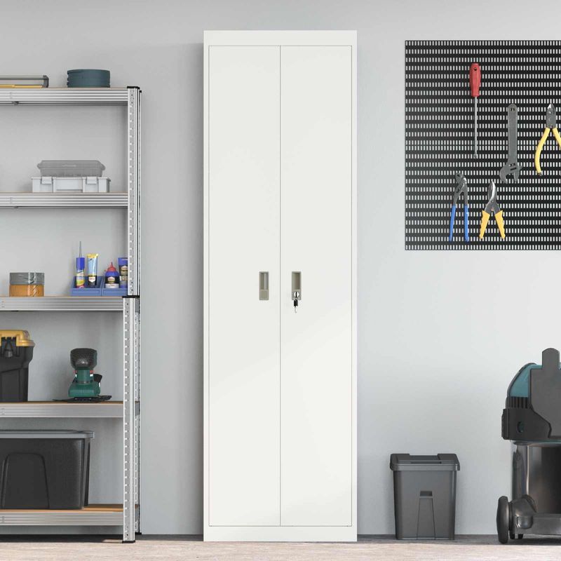 Casa si Gradina - Mobilier - Dulapuri si sifoniere - Dulapuri - Dulap de depozitare cu depozitare 2 pcs Alb 60 x 40 x 200 cm - Infinity.ro