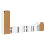 Casa si Gradina - Mobilier - Comode si corpuri - Comode - Set comoda TV Pe perete 3 pcs Alb Lemn compozit - Infinity.ro