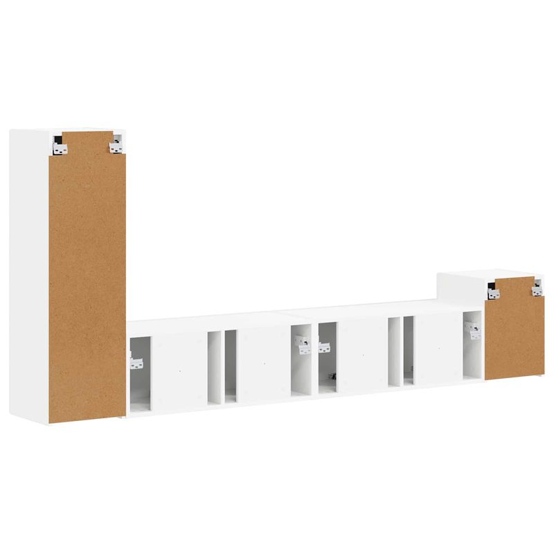 Casa si Gradina - Mobilier - Comode si corpuri - Comode - Set comoda TV Pe perete 3 pcs Alb Lemn compozit - Infinity.ro