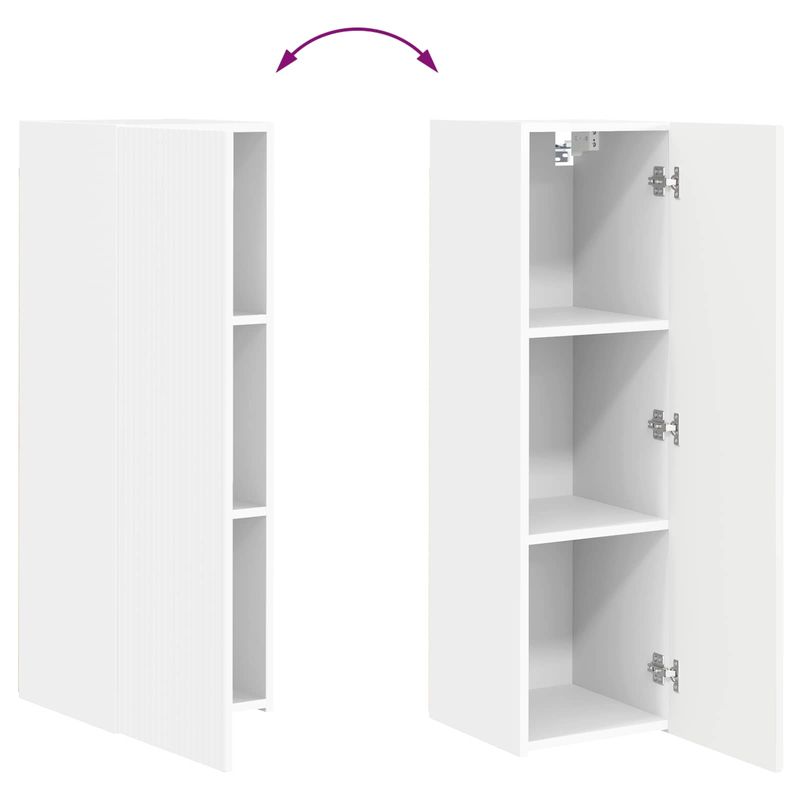 Casa si Gradina - Mobilier - Comode si corpuri - Comode - Set comoda TV Pe perete 3 pcs Alb Lemn compozit - Infinity.ro